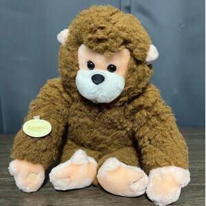 Prettique Zoozies Brown Monkey Plush Stuffed Animal Toy Vintage